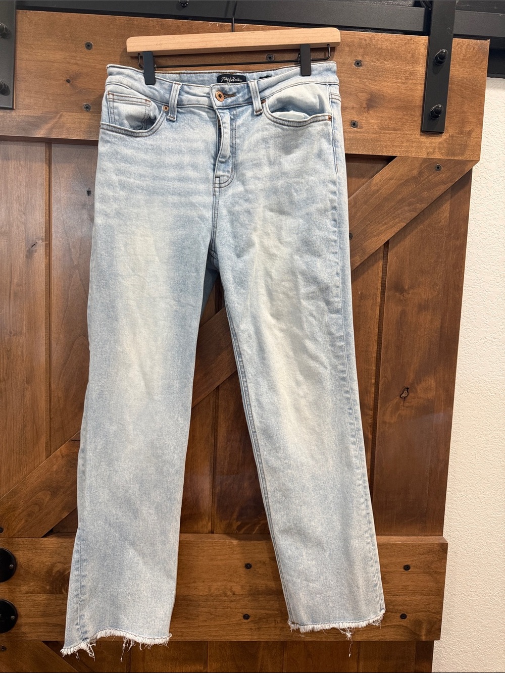 Flag and Anthem Light Wash High Rise Straight Jeans Size 10